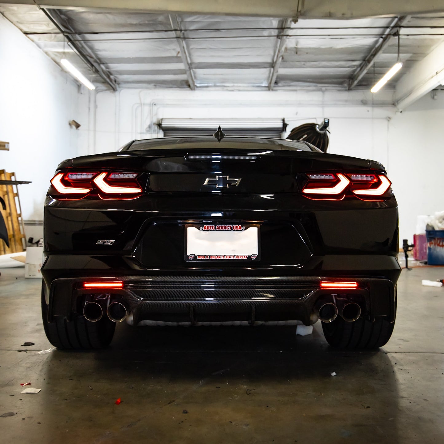 2016-2025 Chevy Camaro Diffuser Smoke LED Rear Reflectors (Pair)