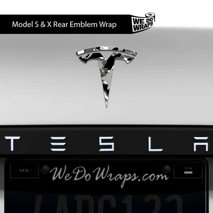 Camo Tesla Emblem Decals (Front + Back) | Model S