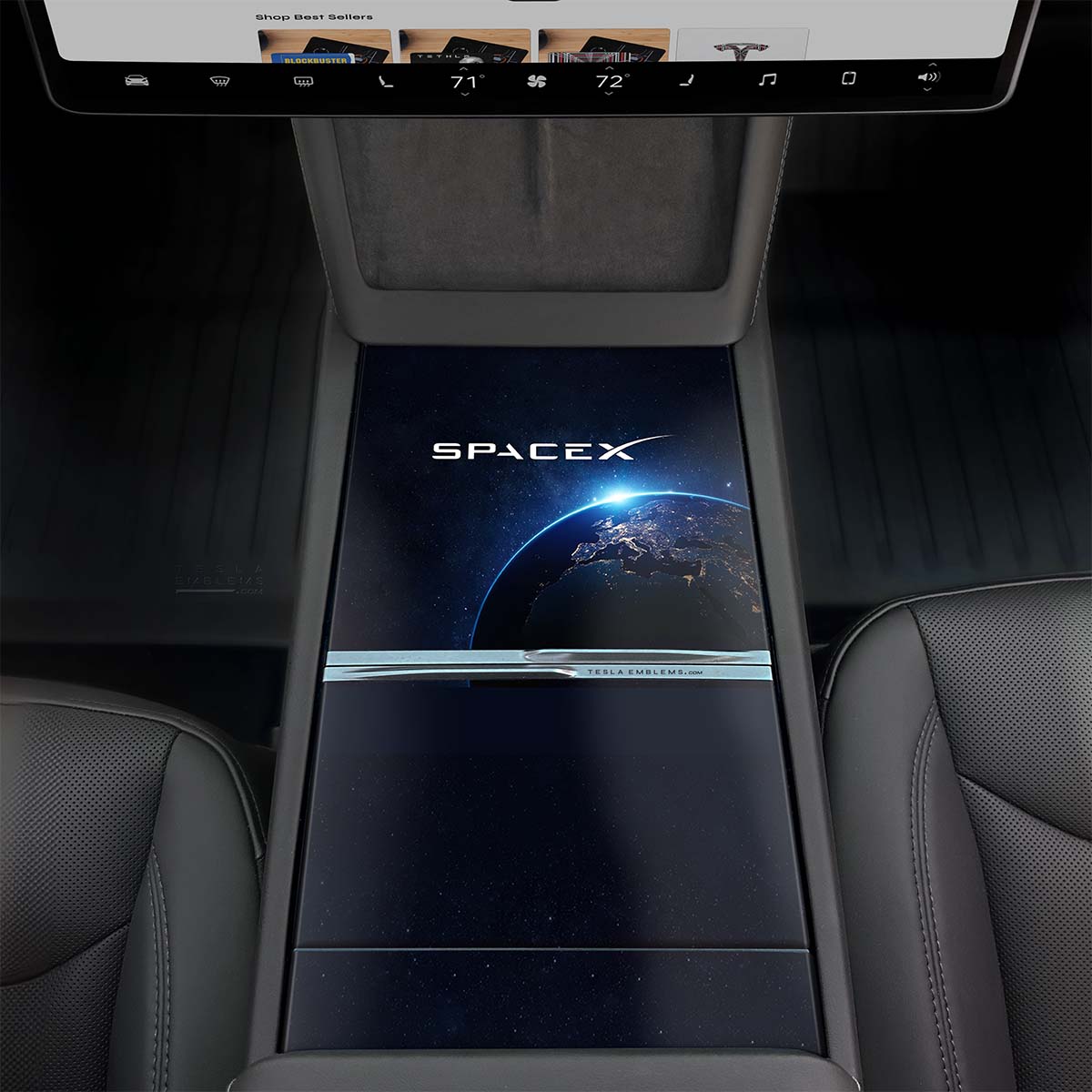 Space X | Tesla Center Console Wrap Kit | Model Y 2026