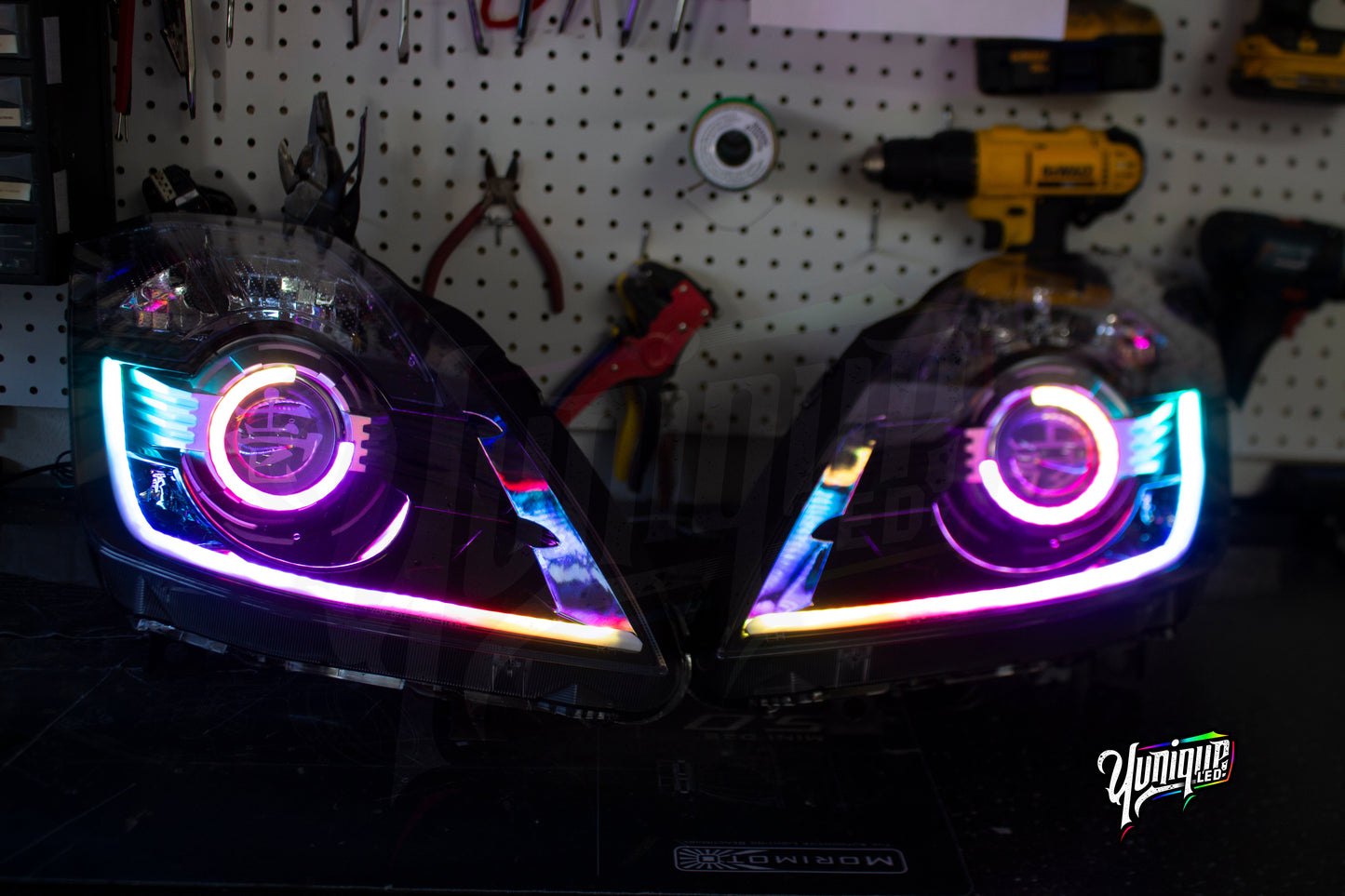 2003-2009 Nissan 350Z BlueGhozt Half Circle Stage 3 Headlights