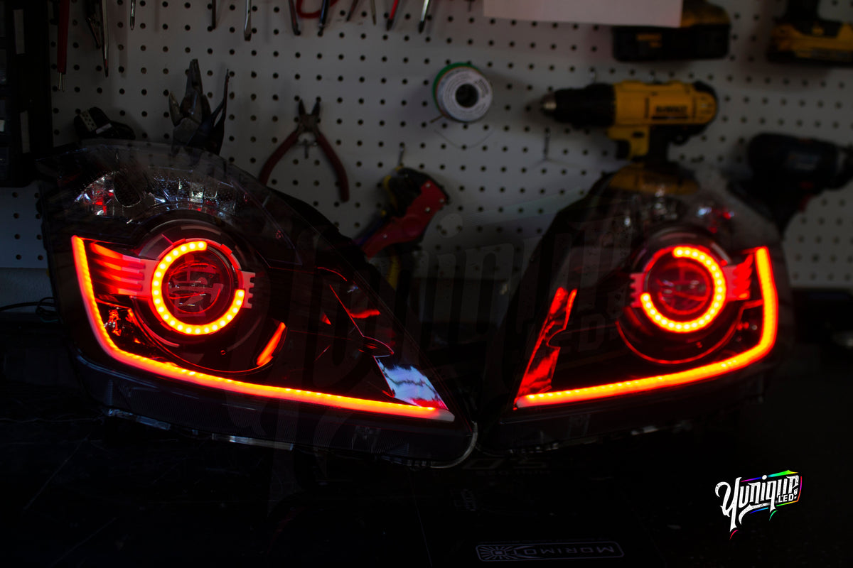 2003-2009 Nissan 350Z BlueGhozt Half Circle Stage 3 Headlights