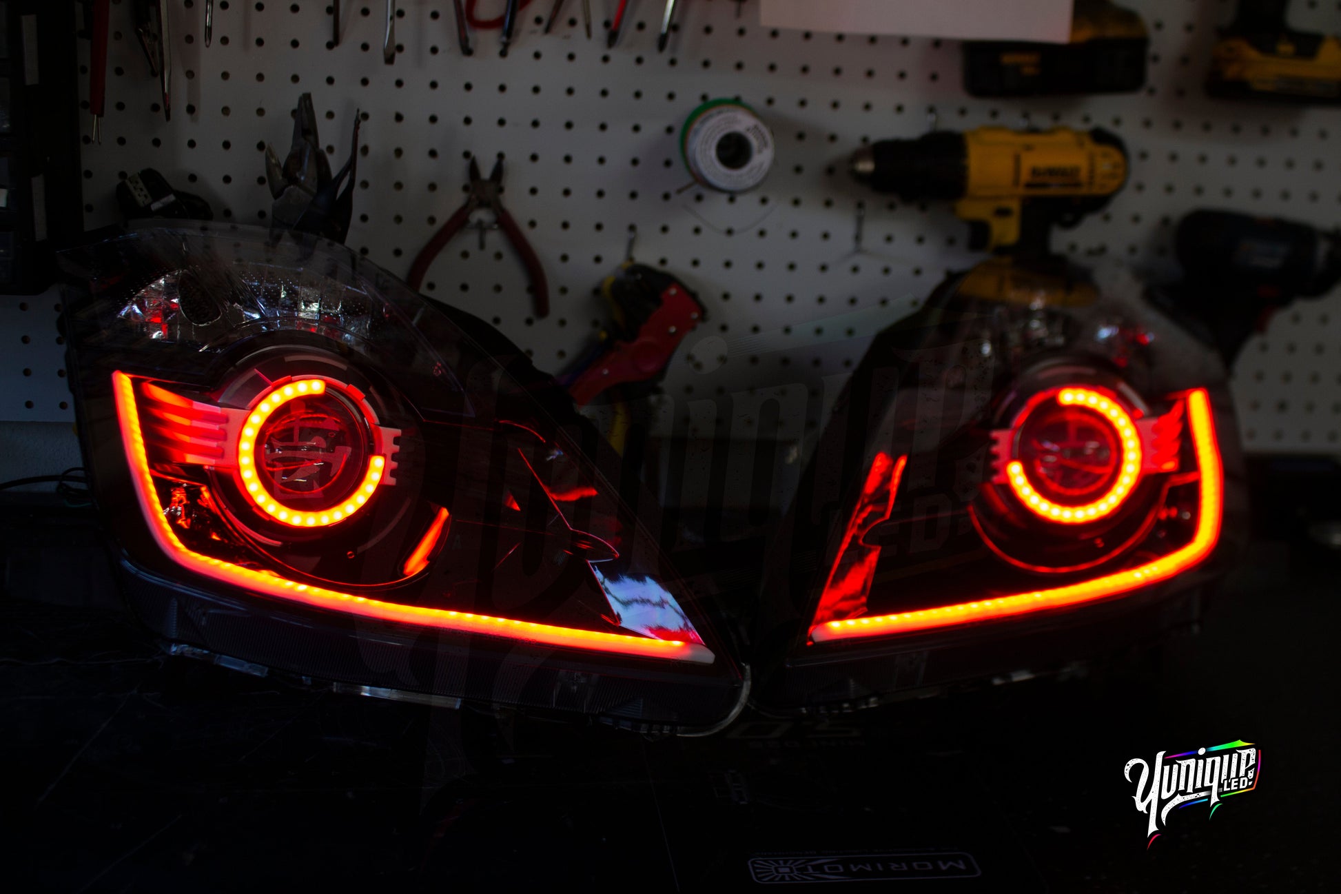 2003-2009 Nissan 350Z BlueGhozt Half Circle Stage 3 Headlights