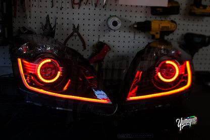 2003-2009 Nissan 350Z BlueGhozt Half Circle Stage 3 Headlights