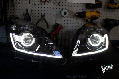 2003-2009 Nissan 350Z BlueGhozt Half Circle Stage 3 Headlights