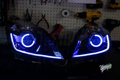 2003-2009 Nissan 350Z BlueGhozt Half Circle Stage 3 Headlights