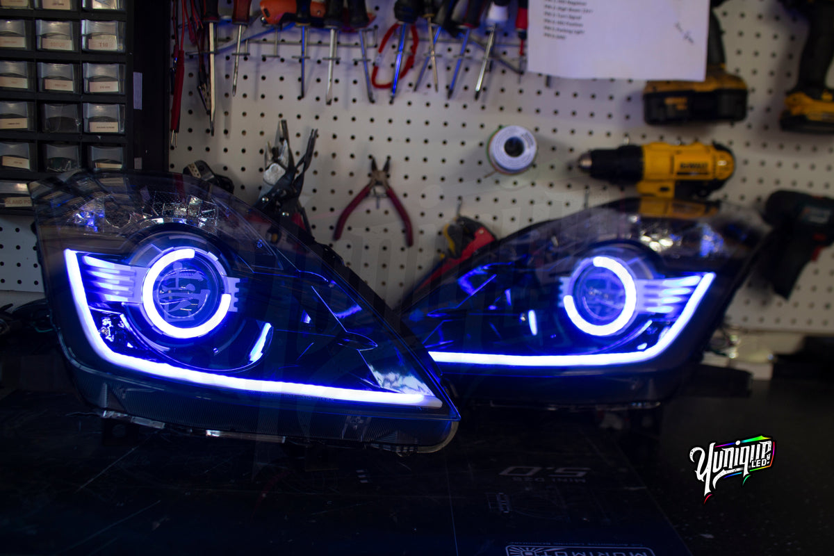 2003-2009 Nissan 350Z BlueGhozt Half Circle Stage 3 Headlights