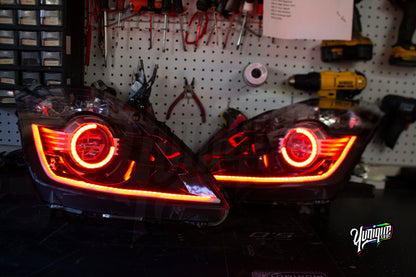 2003-2009 Nissan 350Z BlueGhozt Half Circle Stage 3 Headlights
