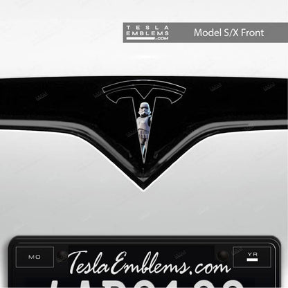 Storm Trooper Tesla Emblem Decals (Front + Back) | Model S