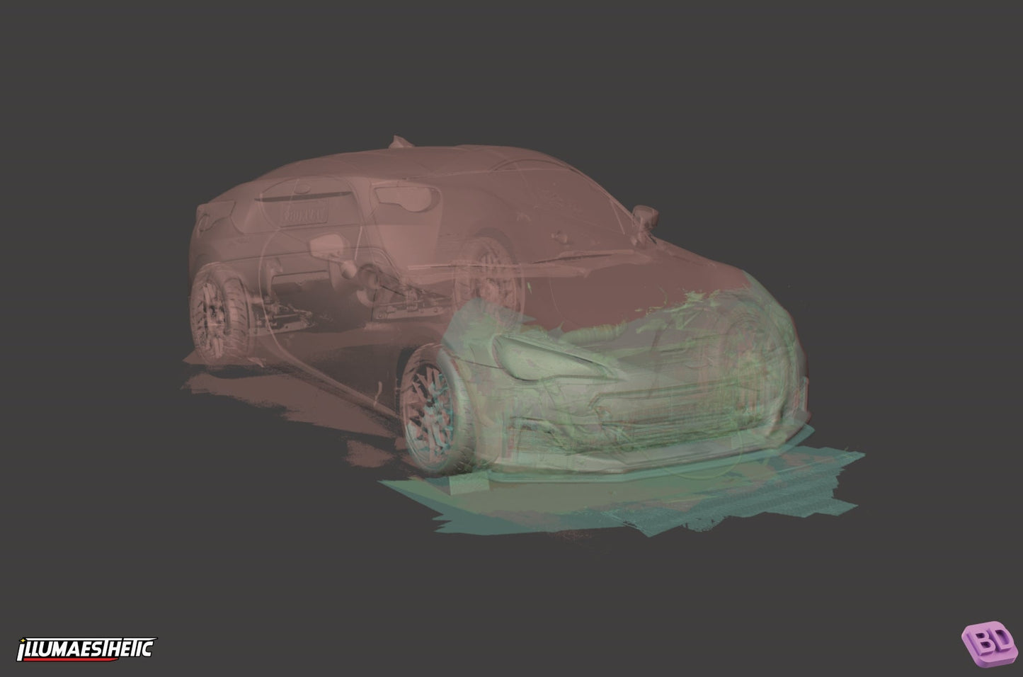 Subaru BRZ / Scion FRS / Toyota GT86 (ZC6 / ZN6) 3D Scan (2013-2020)