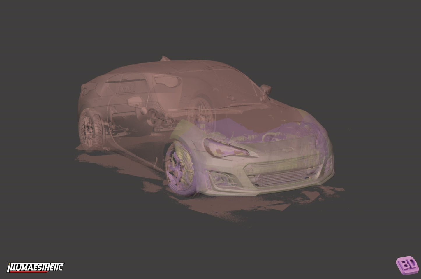 Subaru BRZ / Scion FRS / Toyota GT86 (ZC6 / ZN6) 3D Scan (2013-2020)