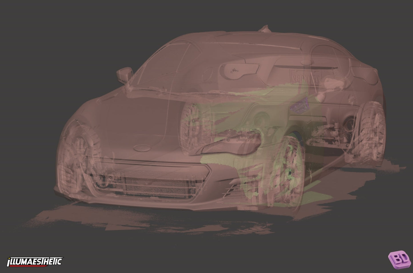Subaru BRZ / Scion FRS / Toyota GT86 (ZC6 / ZN6) 3D Scan (2013-2020)