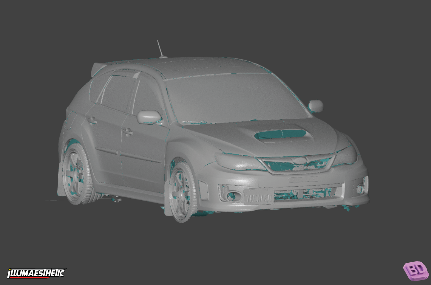 Subaru Impreza WRX STI (GR / GV) 3D Scan (2008-2014)