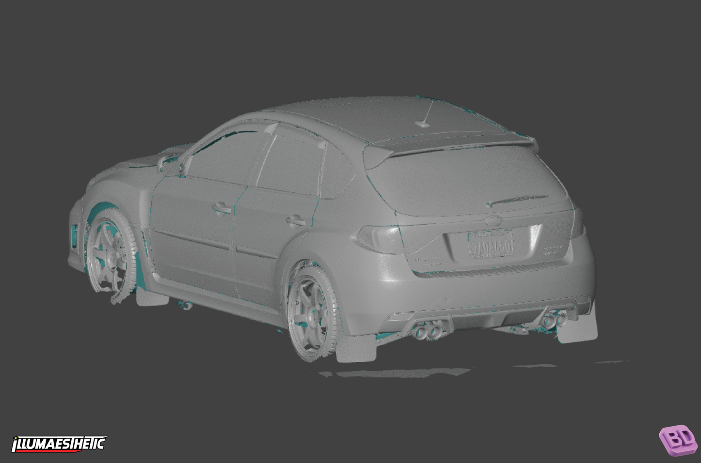 Subaru Impreza WRX STI (GR / GV) 3D Scan (2008-2014)