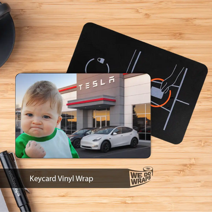 Success Kid At Tesla Meme | NFC Key Card Wrap