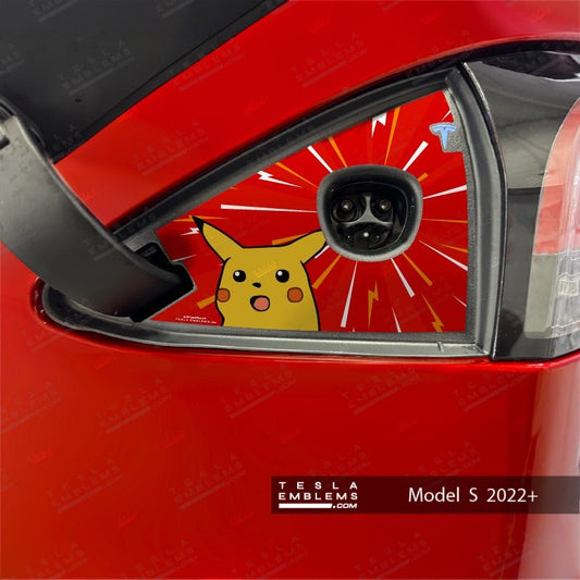 Surprise Pikachu Tesla Charge Port Wrap | Model S