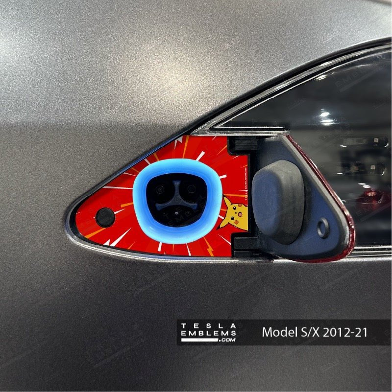 Surprise Pikachu Tesla Charge Port Wrap | Model S