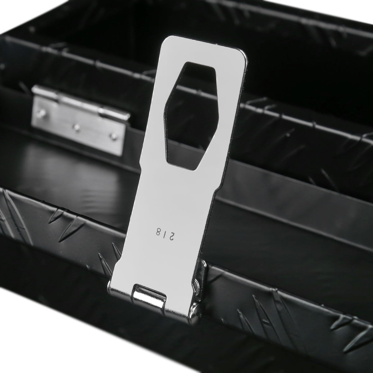 Universal 20" Heavy Duty Black Aluminum Truck Tool Box w/ Lock & Keys