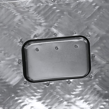 Universal 49" Heavy Duty Silver Aluminum Truck Tool Box w/ Side Handles, Lock, & Keys