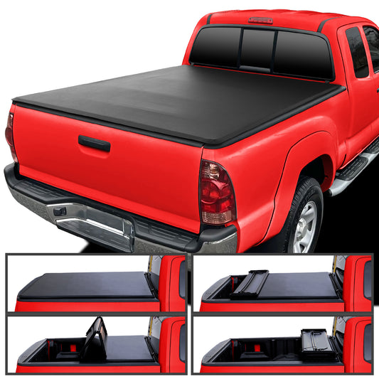 2005-2015 Toyota Tacoma Access/Double/Regular Cab 6' Standard Bed Soft Quad-Fold Tonneau Cover