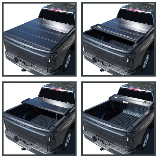 2009-2021 Dodge RAM 1500 / 2010-2021 RAM 2500 3500 5'8" Short Bed Hard Quad-Fold Tonneau Cover
