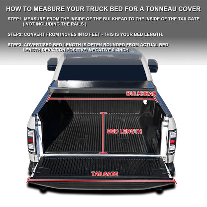 2004-2015 Nissan Titan 6'6" Standard Bed Hard Quad-Fold Tonneau Cover