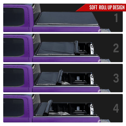 1988-1998 Chevrolet GMC C/K 1500/2500/3500 Fleetside 78" Bed Vinyl Roll Up Tonneau Cover