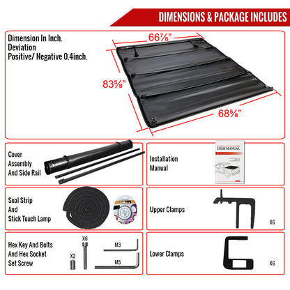 1997-2004 Ford F-150 Styleside 78" Short Bed Vinyl Roll Up Tonneau Cover