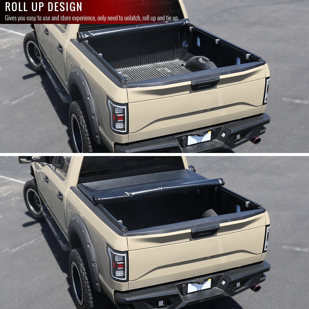 2002-2018 Dodge RAM 76" Short Bed Roll Up Vinyl Tonneau Cover