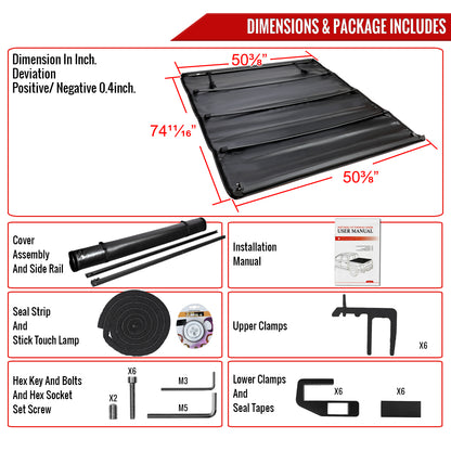 1993-2011 Ford Ranger Flareside/Splash 72" Short Bed Vinyl Roll Up Tonneau Cover