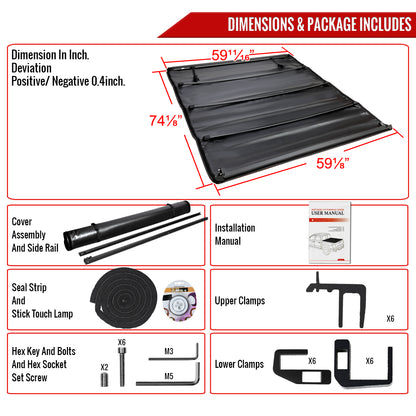 1982-1993 Chevrolet S10/ GMC S15/Sonoma 6' Bed Roll Up Vinyl Tonneau Cover