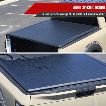 2007-2021 Toyota Tundra 5.5FT Short Bed Soft Roll Up Tonneau Cover