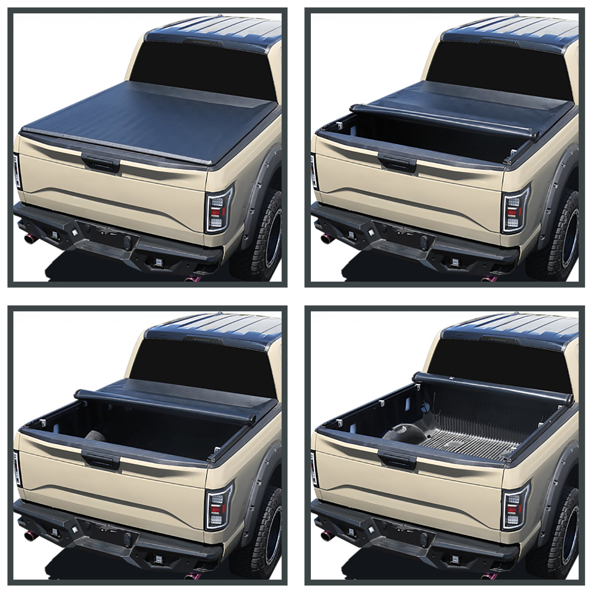 2007-2021 Toyota Tundra 5.5FT Short Bed Soft Roll Up Tonneau Cover