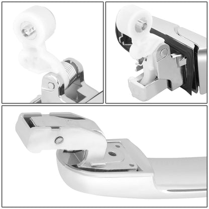 02-06 Honda CR-V Door Handle Covers - Chrome Steel/Plastic