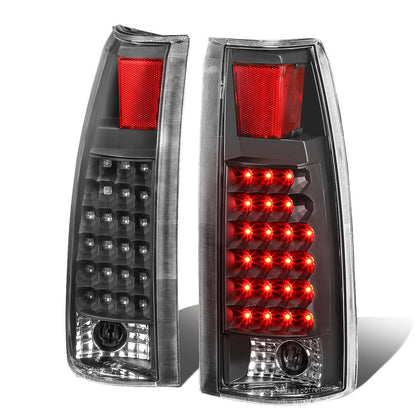 89-90 Chevy C1500 C2500 C3500 K1500 K2500 K3500 LED Tail Lights Black