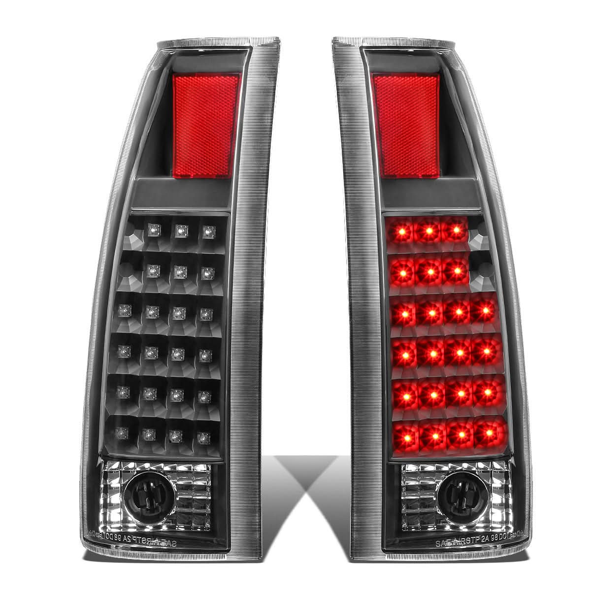 89-90 Chevy C1500 C2500 C3500 K1500 K2500 K3500 LED Tail Lights Black