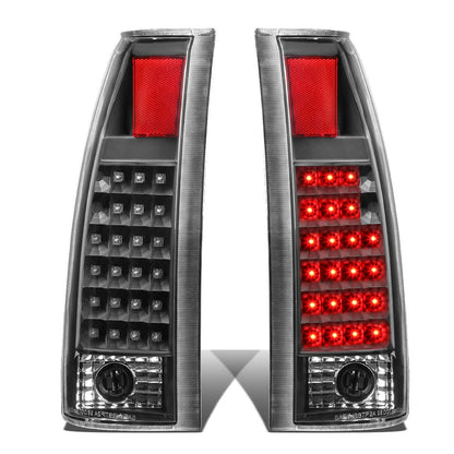 89-90 Chevy C1500 C2500 C3500 K1500 K2500 K3500 LED Tail Lights Black