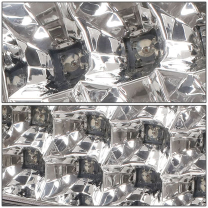 89-90 Chevy C/K Series LED Tail Lights - Chrome/Clear