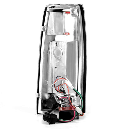 89-90 Chevy C/K Series LED Tail Lights - Chrome/Clear
