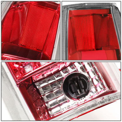 89-90 Chevy C/K Series LED Tail Lights - Chrome/Red