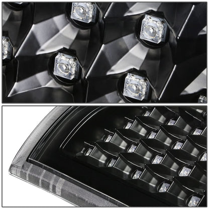03-07 Chevy Silverado GMC Sierra LED Tail Lights Black Clear