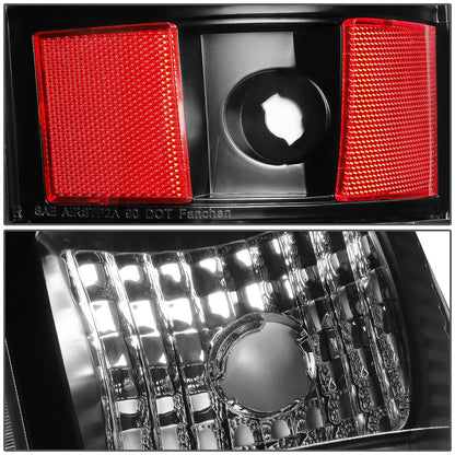 03-07 Chevy Silverado GMC Sierra LED Tail Lights Black Clear