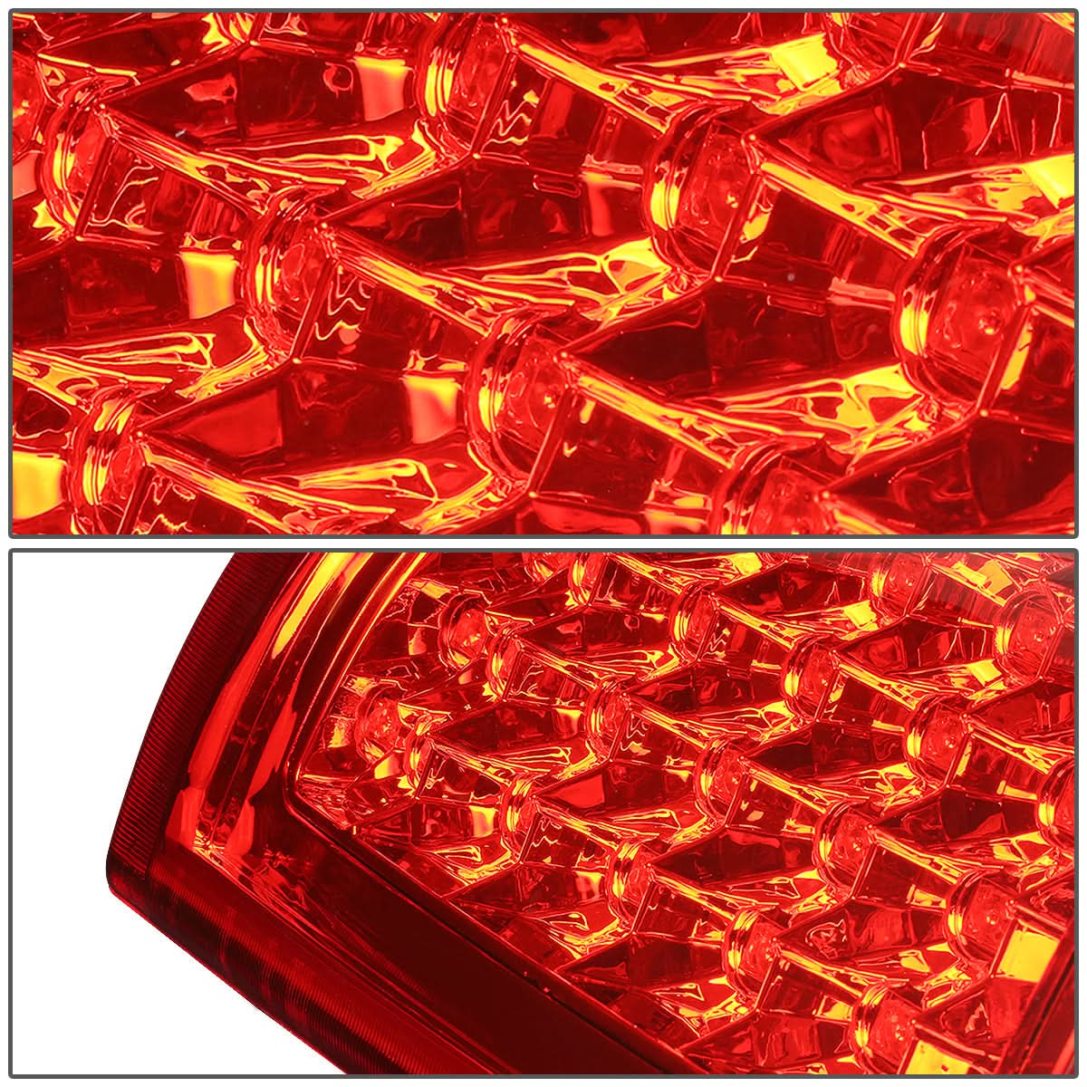 03-07 Chevy Silverado GMC Sierra LED Tail Lights Chrome Red
