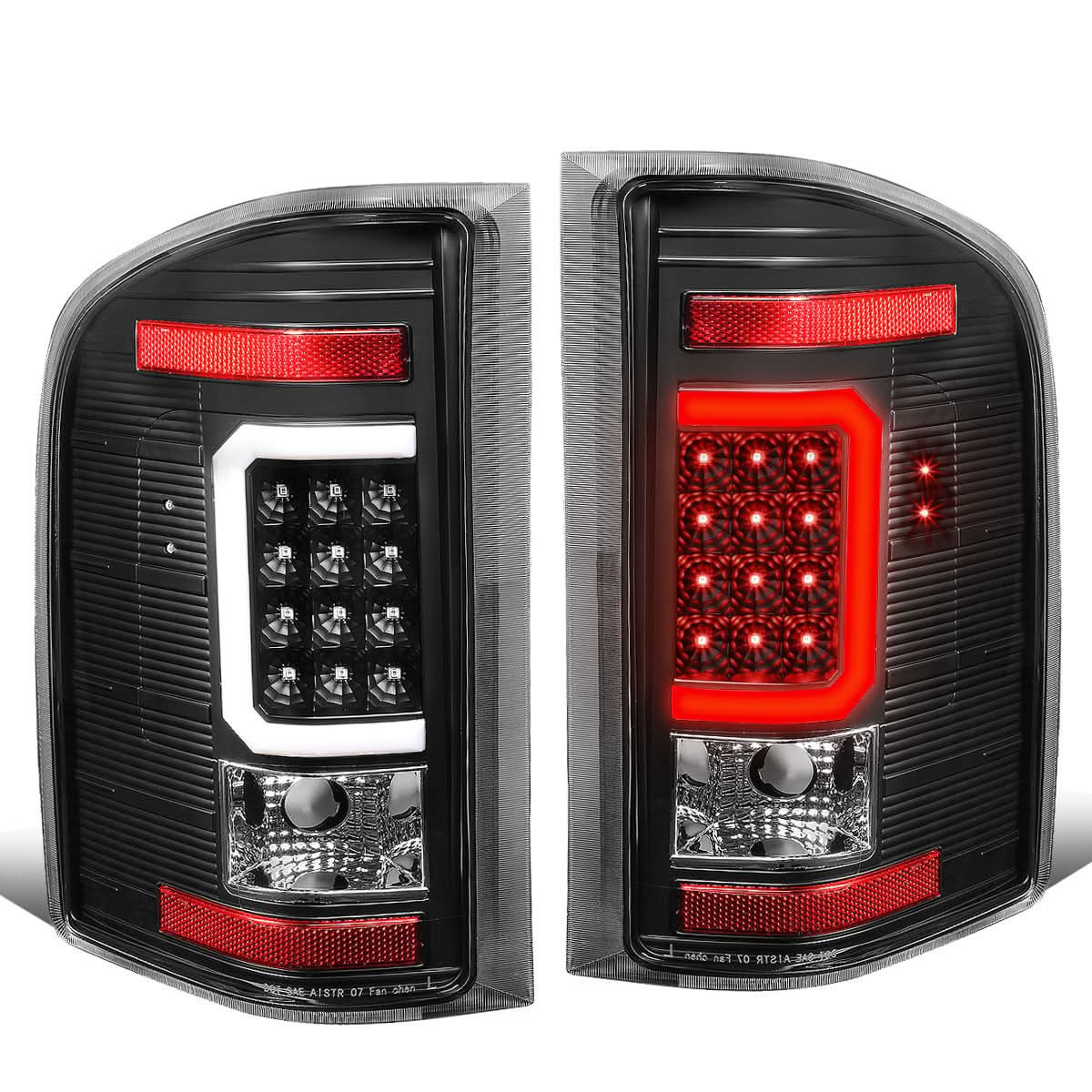 07-14 Chevy Silverado GMC Sierra C-Bar 3D LED Tron Style Tail Lights