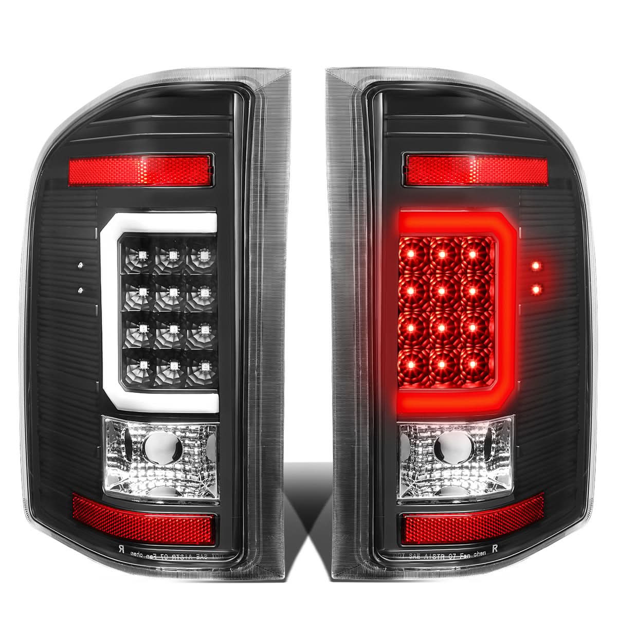 07-14 Chevy Silverado GMC Sierra C-Bar 3D LED Tron Style Tail Lights
