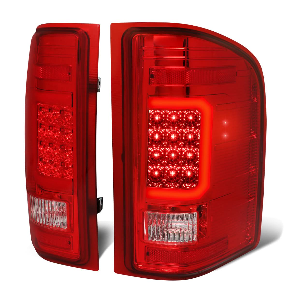 07-14 Chevy Silverado GMC Sierra TRON Style C-Bar LED Tail Lights
