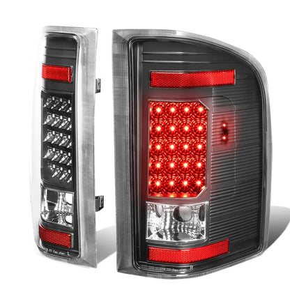 07-14 Chevy Silverado GMC Sierra LED Tail Lights - Black/Clear