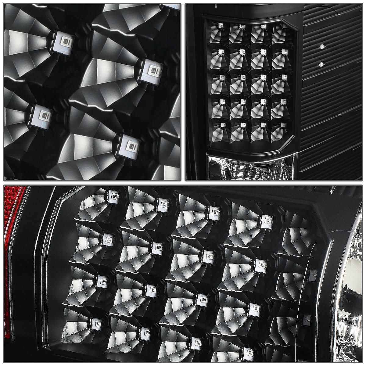 07-14 Chevy Silverado GMC Sierra LED Tail Lights - Black/Clear