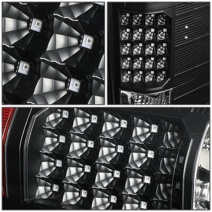 07-14 Chevy Silverado GMC Sierra LED Tail Lights - Black/Clear