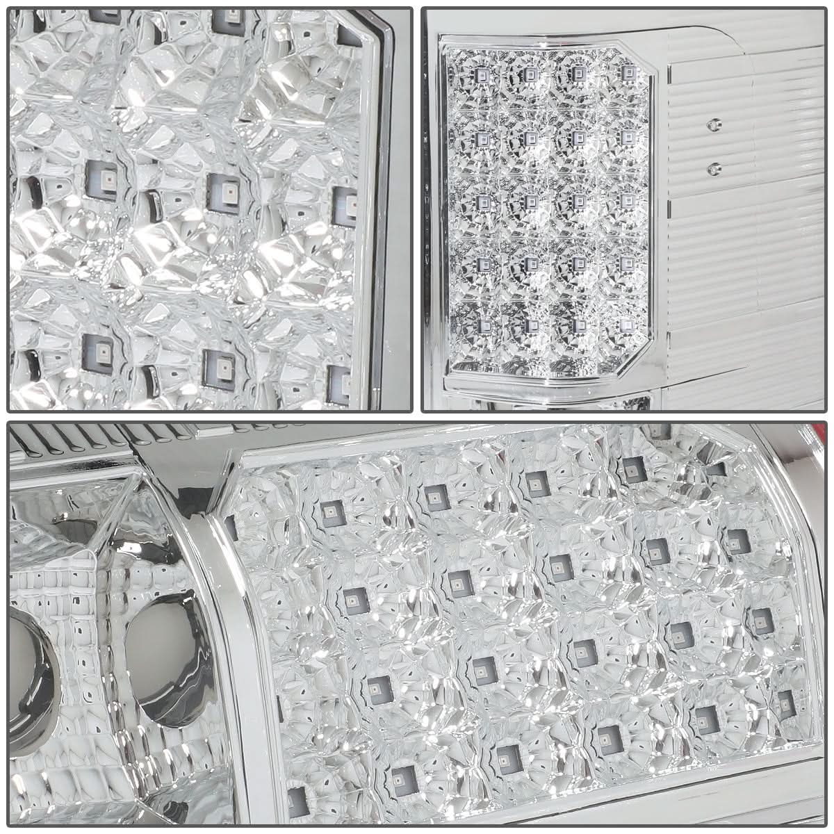 07-14 Chevy Silverado GMC Sierra LED Tail Lights - Chrome/Clear