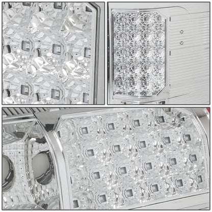 07-14 Chevy Silverado GMC Sierra LED Tail Lights - Chrome/Clear